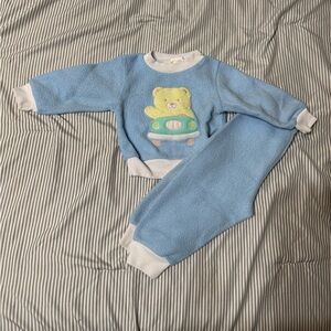 Retro 90s Blue Bear Kids Matching Set